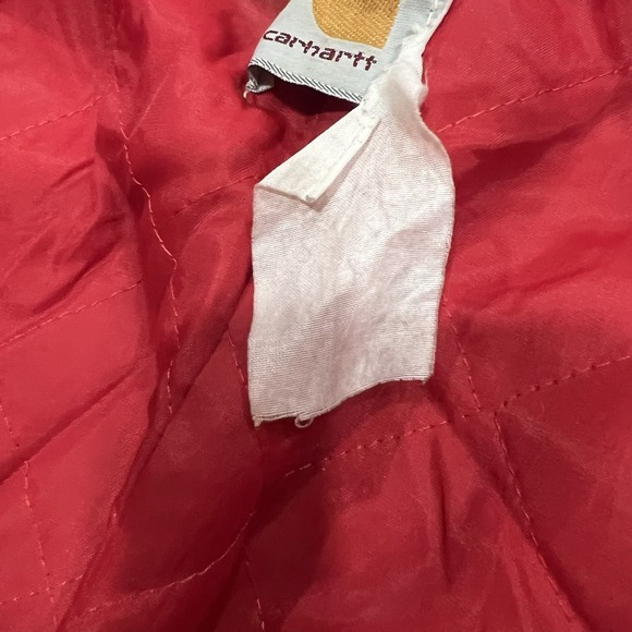 VTG Carhartt‎ Chore Coat XL Duck Canvas Jacket Quilt Lined Thrashed  Workwear - Picture 9 of 12